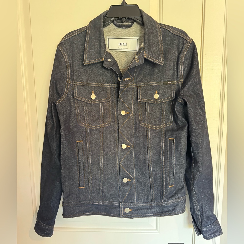 Ami Men's Dark Denim Jacket